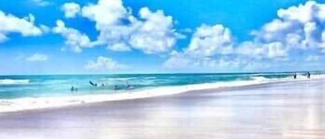 En la playa