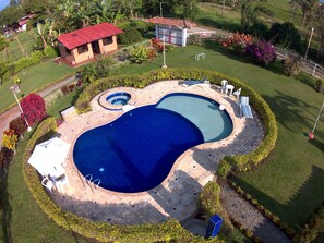 Outdoor pool - Tourist property with swimming pool, green areas. Near the coffee park (Montenegro)
