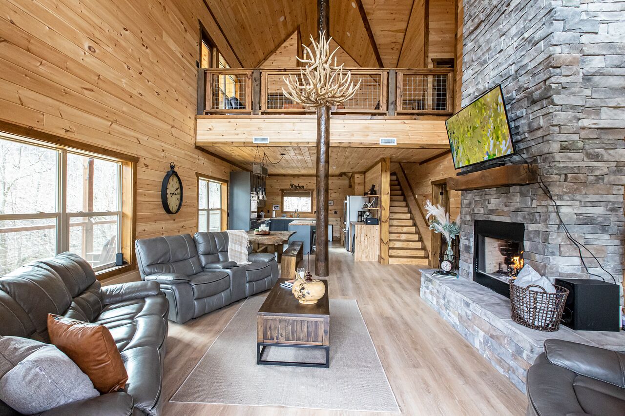 Smart-TV, Kamin, Videospiele, Tischfußball