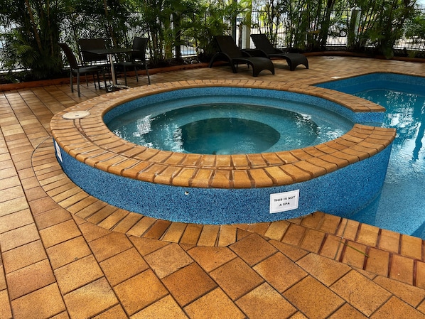 Outdoor pool, open 6:30 AM to 9:00 PM, sun loungers