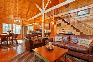 Smart TV, fireplace, video games, DVD player