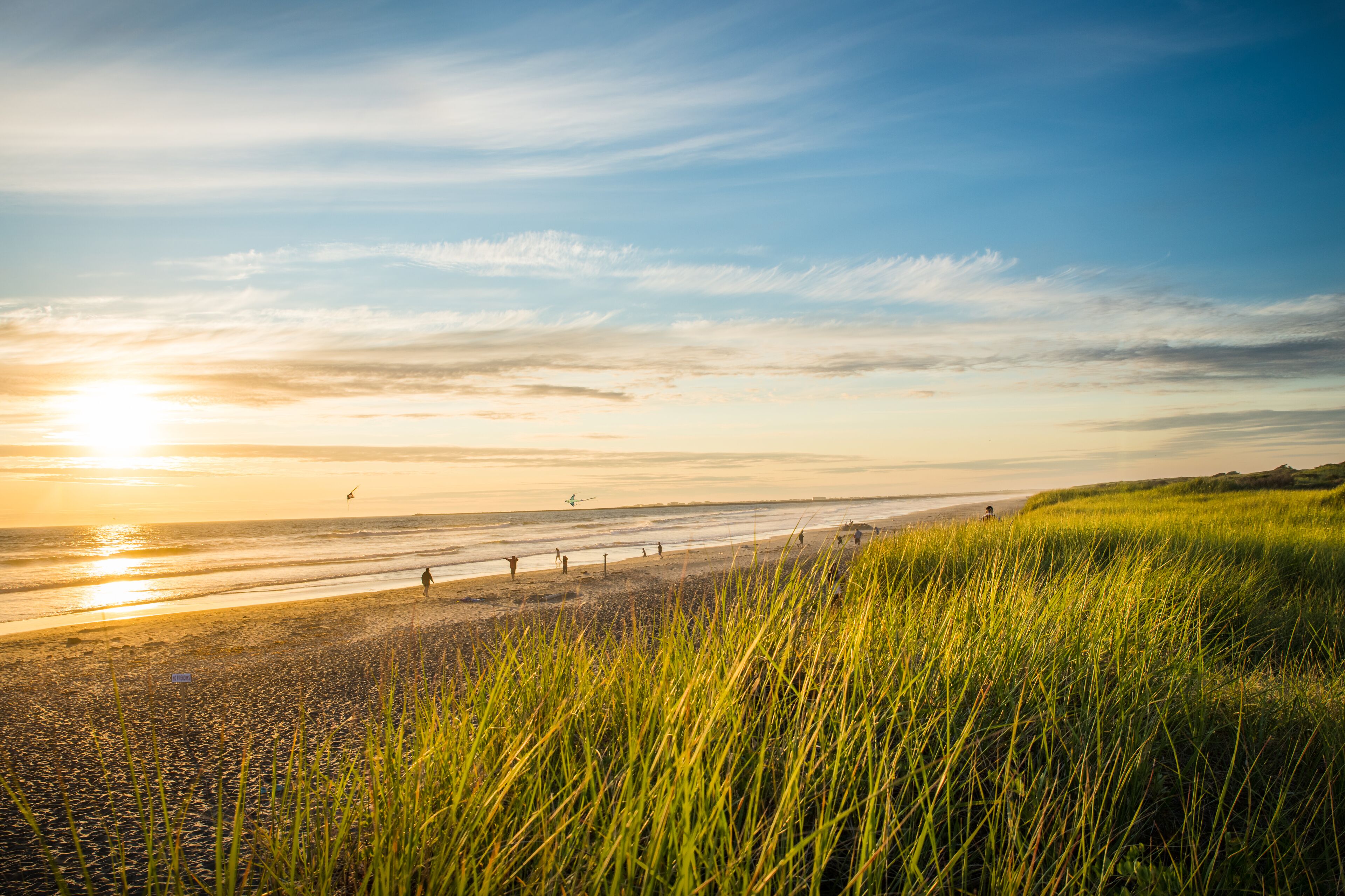 Am Strand, Liegestühle, Strandtücher