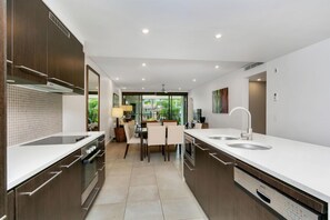 Microwave, oven, stovetop, dishwasher