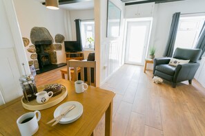 Interior - Cwter Hywel - a cosy fire that sleeps 6 guests in 3 bedrooms (Llandrygarn)