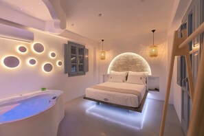 King Suite with Spa Bath | Bettwäsche aus ägyptischer Baumwolle, hochwertige Bettwaren, Zimmersafe