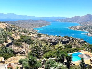 Outdoor pool - Beautiful Villa Helios with stunning sea view! (Elounda)