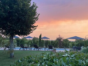 Piscine extérieure, piscine chauffée