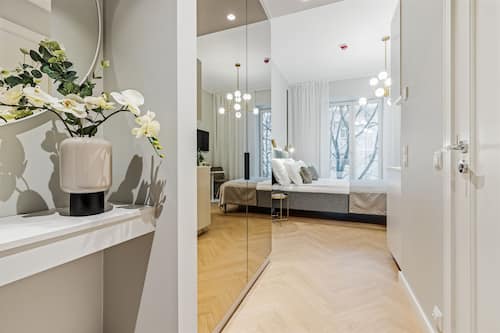 Roomy Apartment | 1 Bedroom | Pillowtop beds, laptop workspace, free WiFi, bed sheets