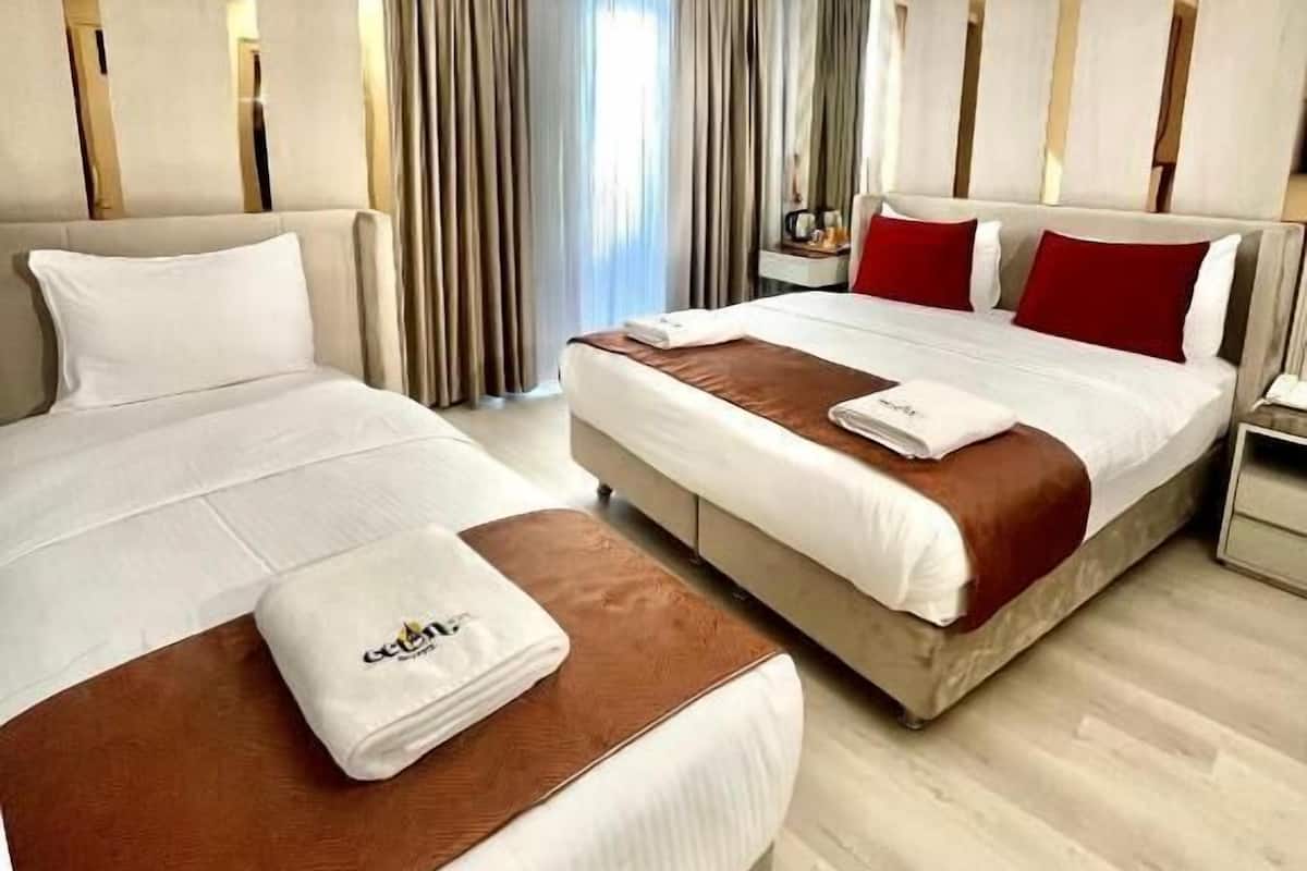 Chambre Triple Deluxe | Draps en coton égyptien, literie de qualité supérieure, minibar
