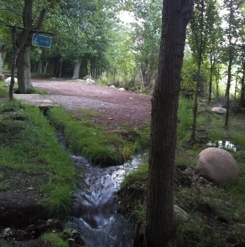 Campos de Dios Cabin between streams and mountains