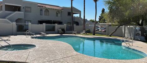 Outdoor pool, a heated pool