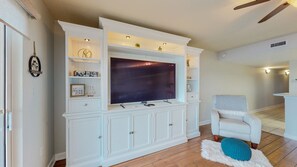 Smart TV, DVD player, books