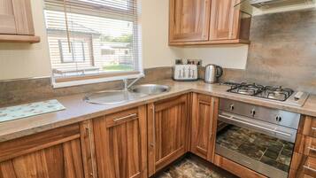 Fridge, dishwasher, electric kettle, toaster