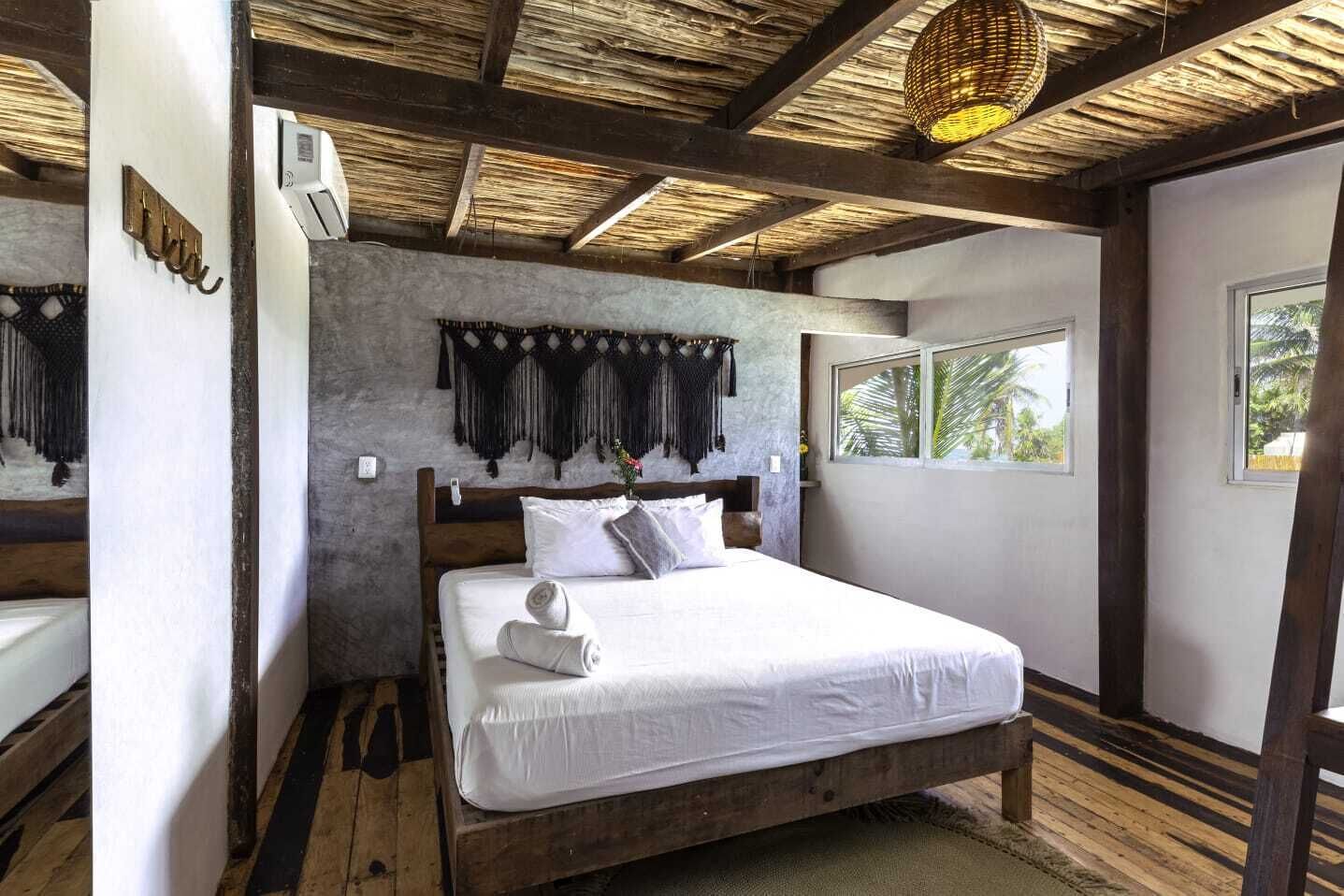 Private 10-bedroom villa facing the beach/temazcal and pool.