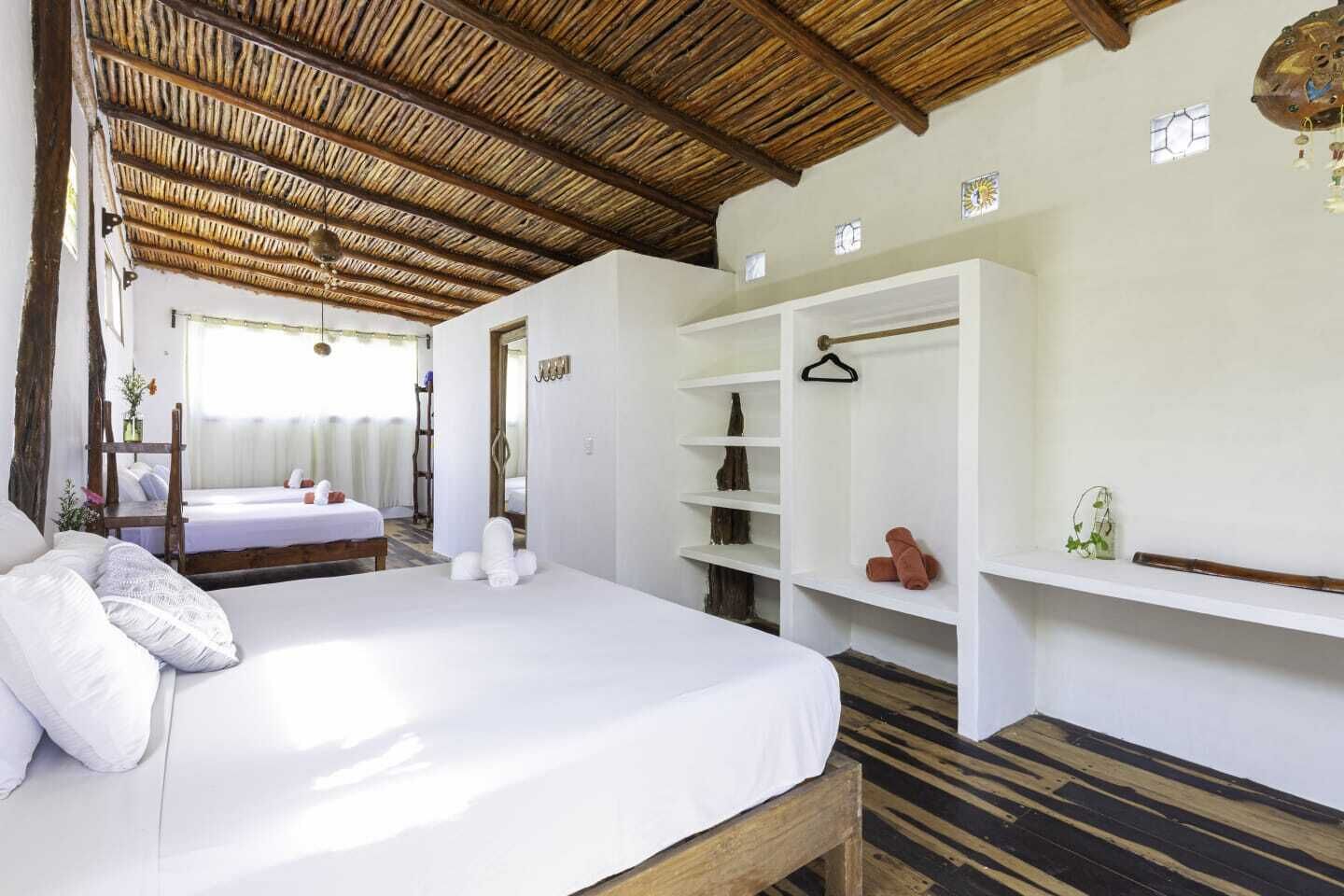 Private 10-bedroom villa facing the beach/temazcal and pool.