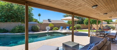 Outdoor pool, a heated pool
