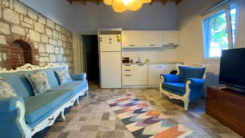 1 slaapkamer, luxe beddengoed, een kluis op de kamer, een bureau