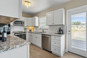 Fridge, microwave, oven, stovetop -  Designer Renovated Classic FL Mid-Century Home - Near Bridge of Lions (St. Augustine)
