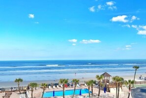 Panoramic Studio, 1 King Bed with Sofa bed, Kitchen, Ocean View | Iron/ironing board, free WiFi - Sea Dip Resort Studios (Daytona Beach)