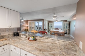 Condo, 3 Bedrooms, Balcony, Beachfront (7D) | Private kitchen | Full-size fridge, microwave, oven, stovetop