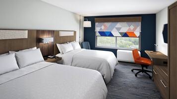 1 bedroom, desk, blackout drapes, iron/ironing board