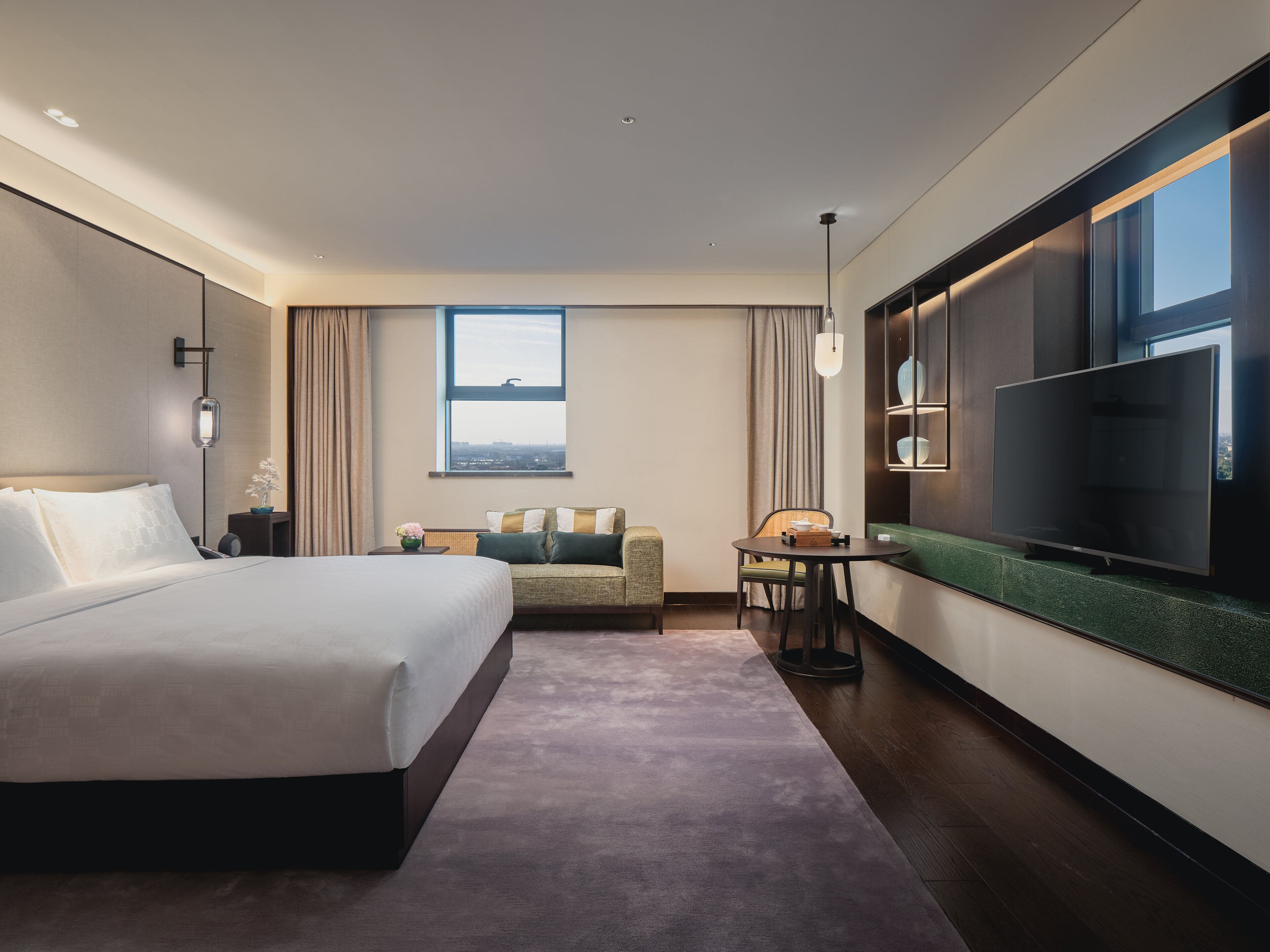 Quarto standard, 1 cama King, acessível | 1 quarto, roupas de cama premium, edredons de pluma, frigobar