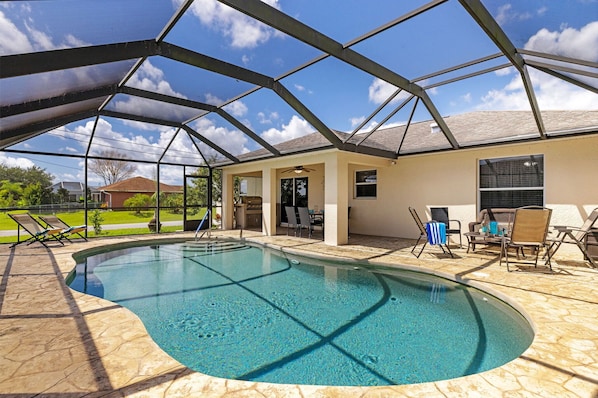 A heated pool