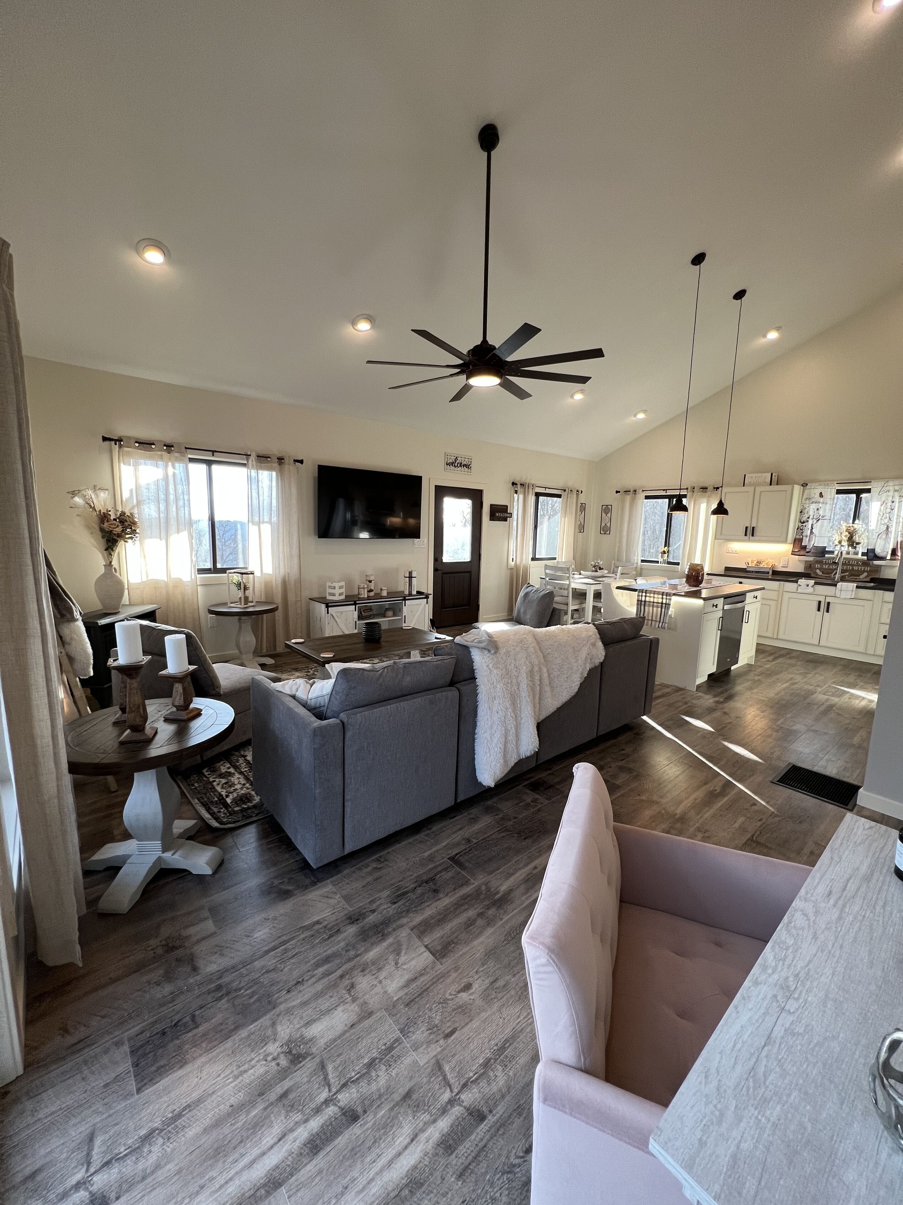 Hideaway On A Hill. The name says it all. It’s a cozy apartment with great views