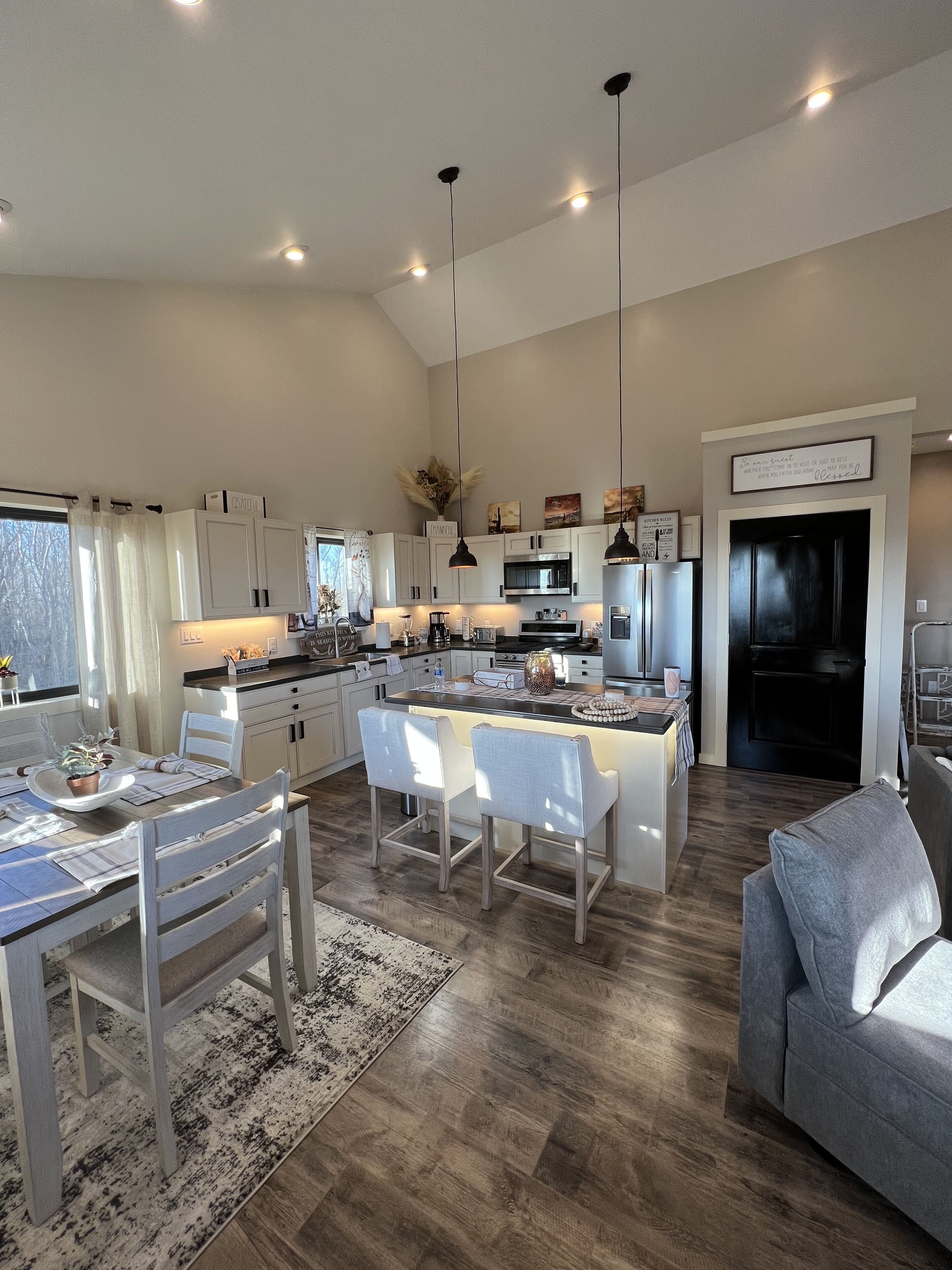 Hideaway On A Hill. The name says it all. It’s a cozy apartment with great views