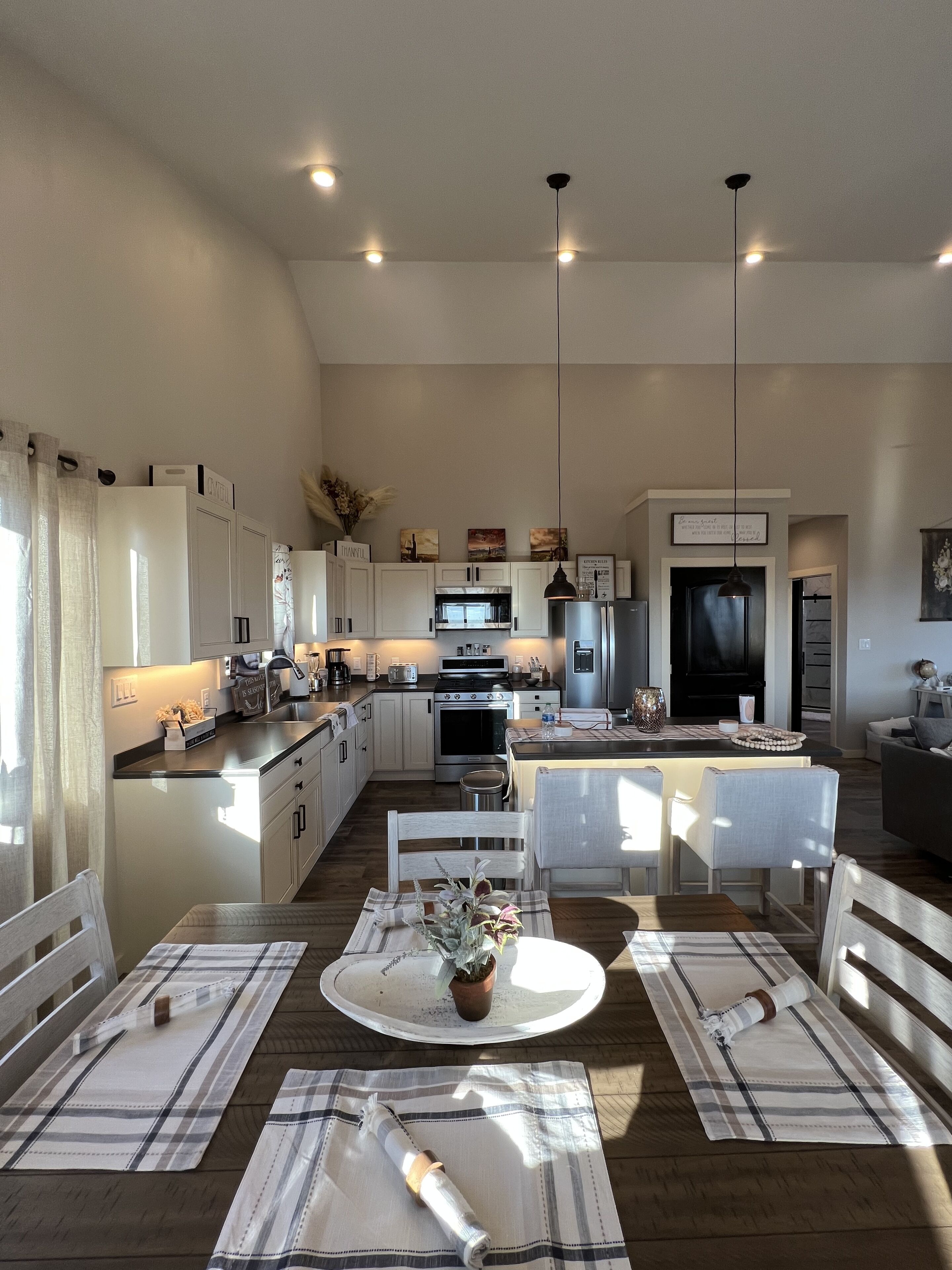 Hideaway On A Hill. The name says it all. It’s a cozy apartment with great views