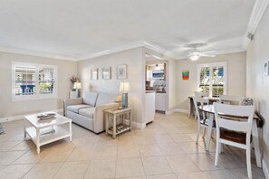 Condo, 1 Bedroom | Living area | 36-inch TV with cable channels