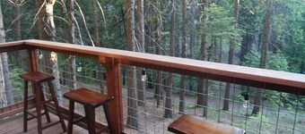 Cozy cabin in the woods. 