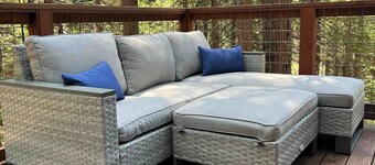 Cozy cabin in the woods. 