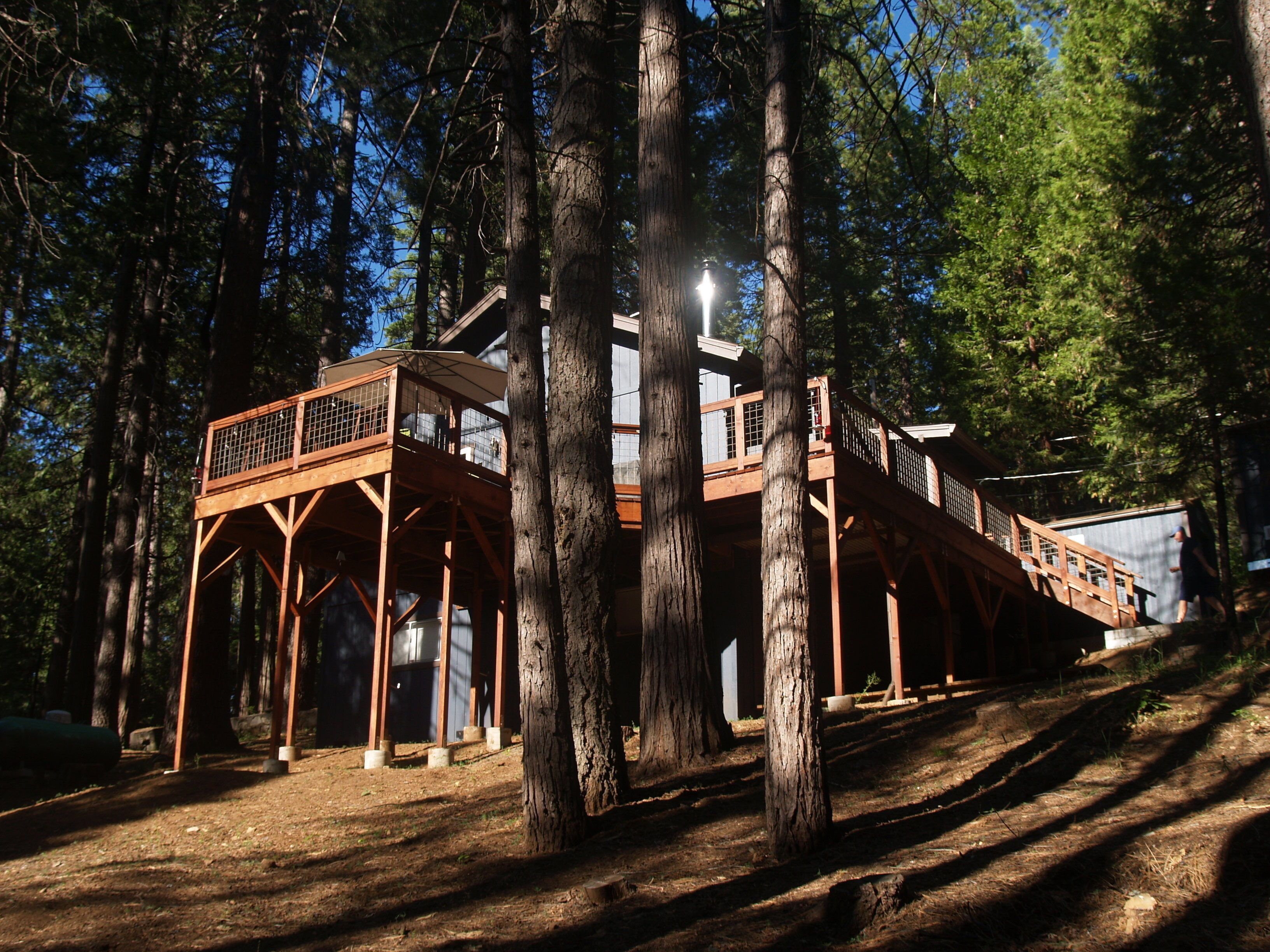 Cozy cabin in the woods. 