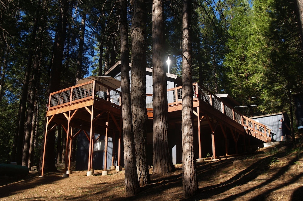 Cozy cabin in the woods.