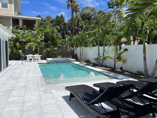 屋外プール、温水プール