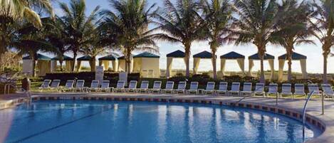 Outdoor pool, a heated pool
