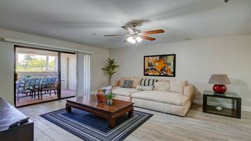 Apartment | Living area | 55-inch LED TV with cable channels, TV