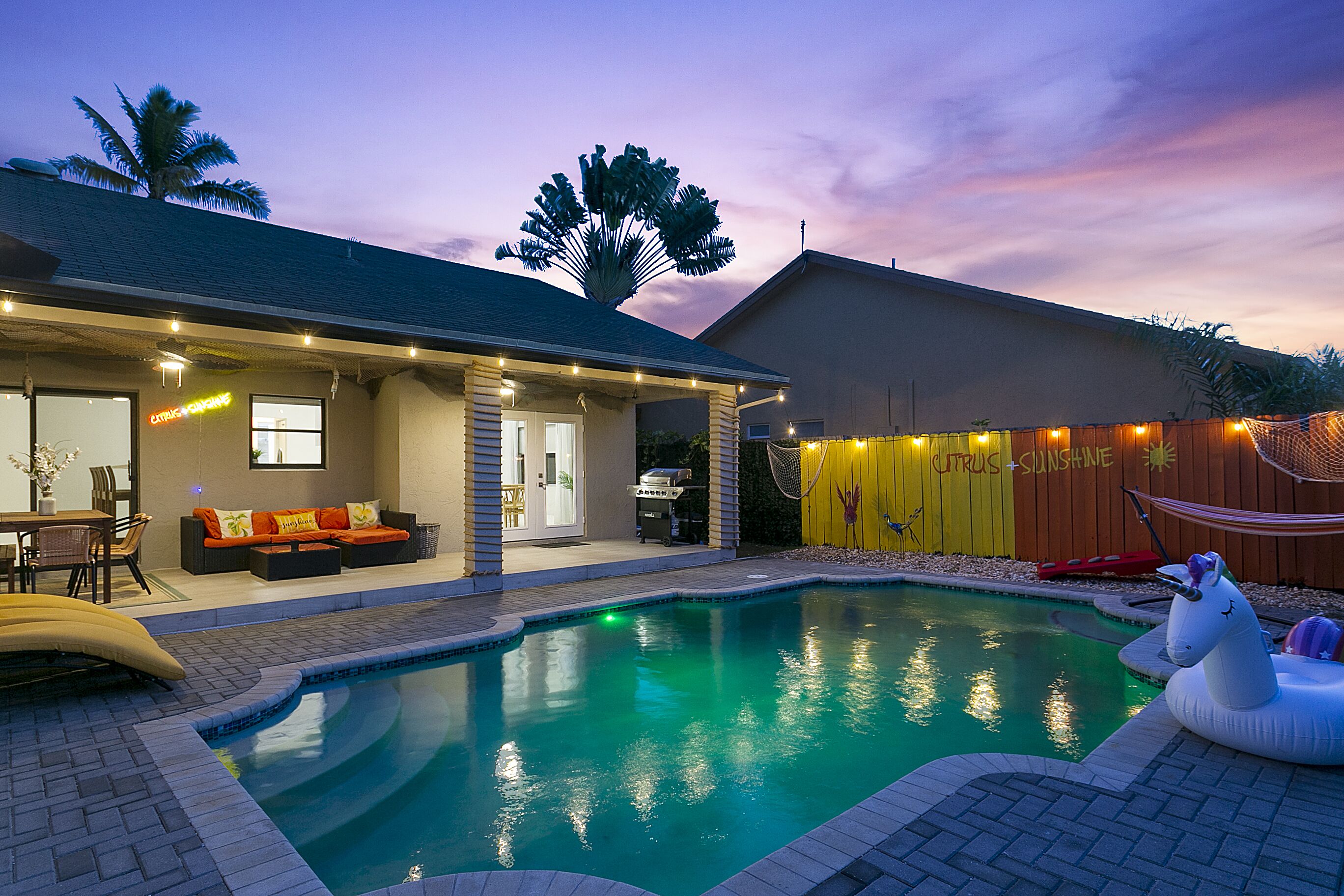 Piscine extérieure, piscine chauffée