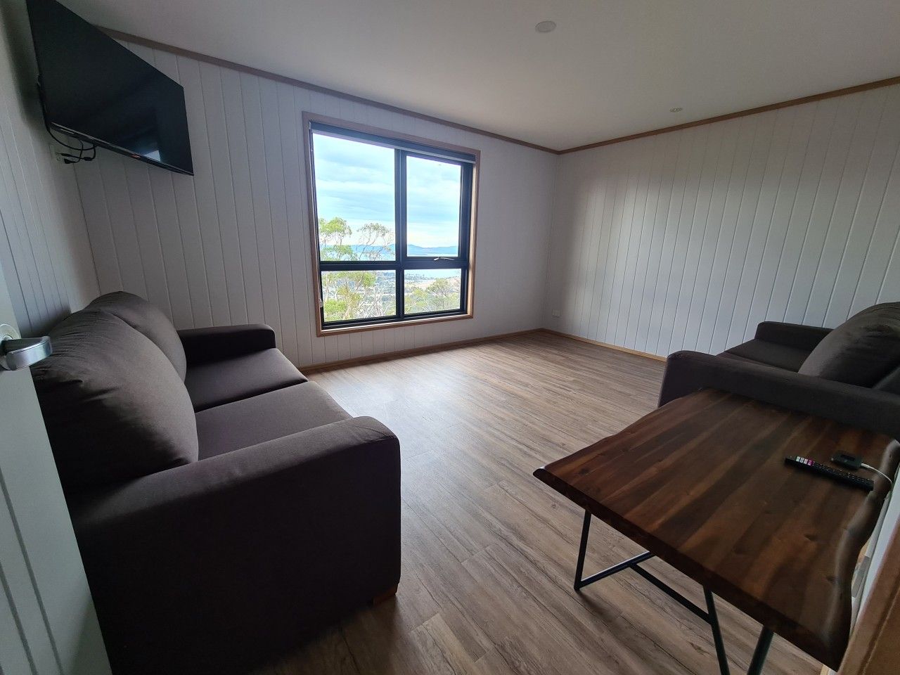 Relax in the spacious lounge area while taking in the views.
