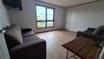 Relax in the spacious lounge area while taking in the views.