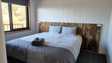 Peaceful bedroom with comfortable bedding and a relaxed feel.