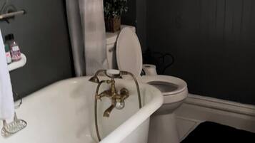 Ensemble douche/baignoire, sèche-cheveux, serviettes fournies, savon