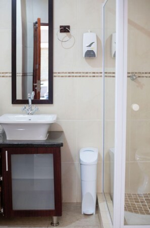 Habitación doble presidencial | Baño | Tina y regadera independientes y amenidades de baño gratuitas 