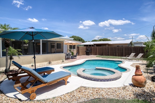A heated pool