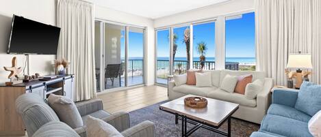 Smart TV, DVD player, books, video library