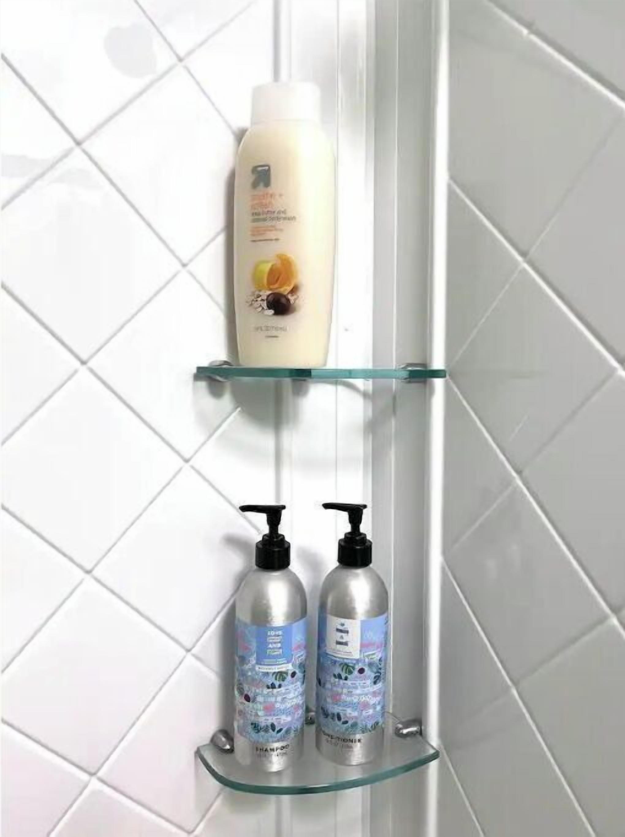 Shower, towels, soap, toilet paper