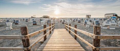 Beach nearby, sun-loungers