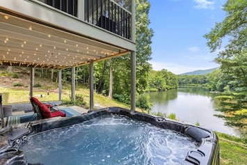 Enjoy a soak in the hot tub!