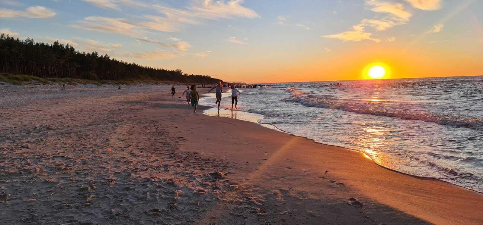 Accommodatie ligt op het strand, ligstoelen, strandlakens